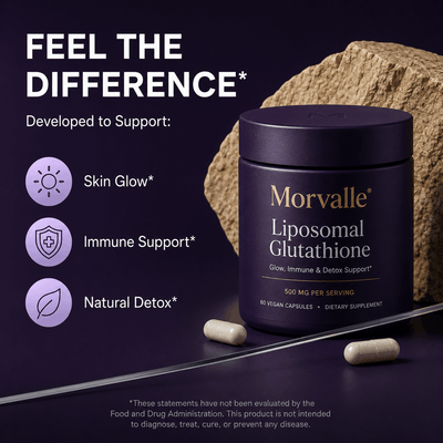 Morvalle Liposomal Glutathione — Glow, Immune & Detox Complex (60 Vegan Capsules)
